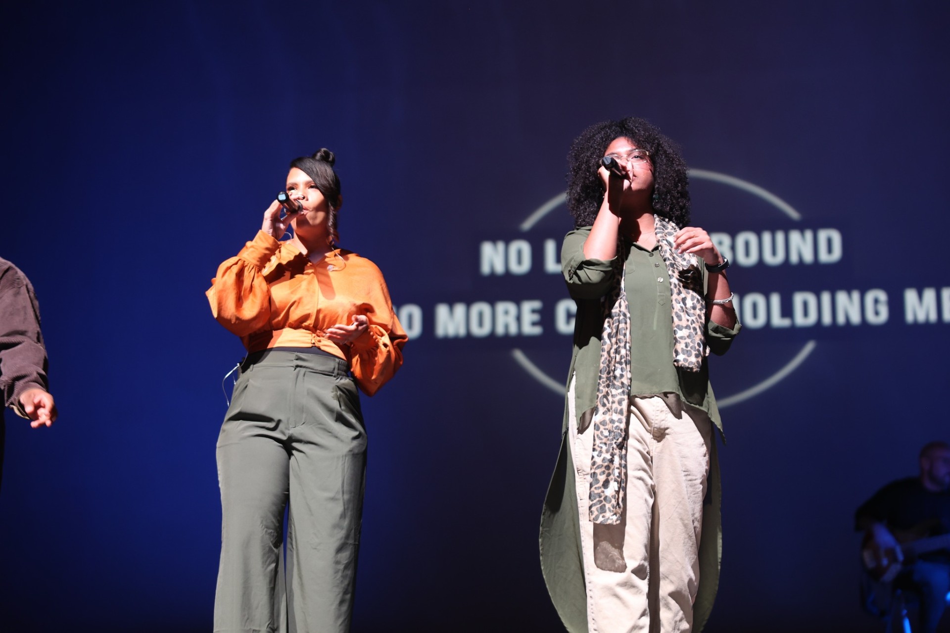 Worship team leading on stage at Christ Culture Church