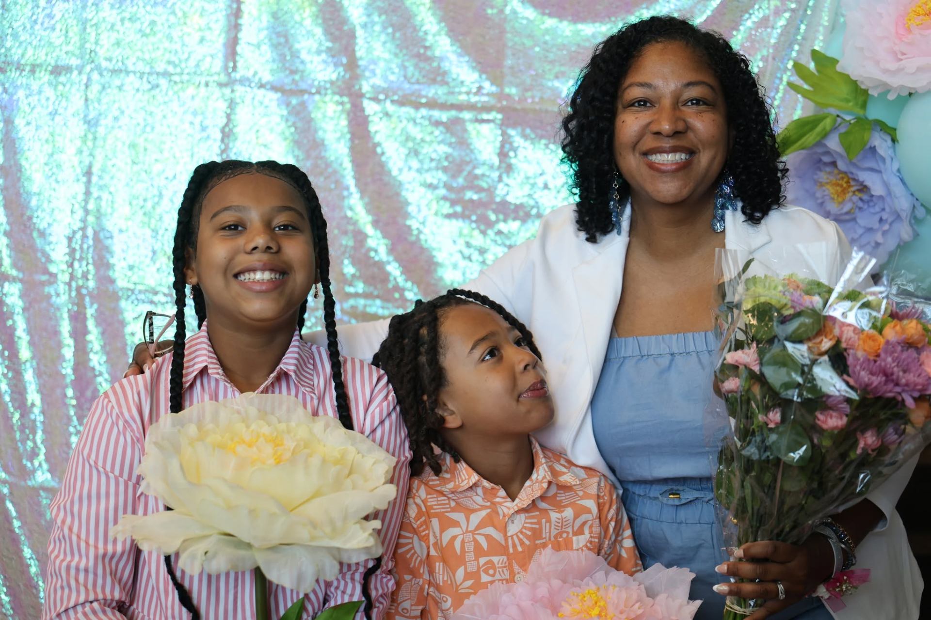 Mother and daughters at Mother's Day Brunch